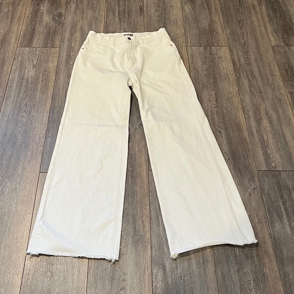 DLl1961 Hepburn Wide Leg High Rise 31" Jeans Size 29 Eggshell - Picture 2 of 10